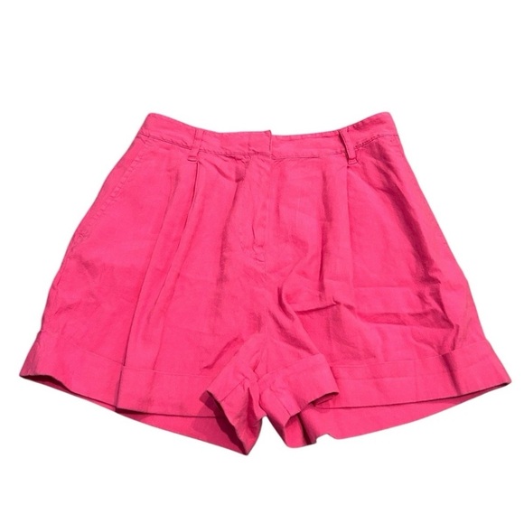 Rag & Bone Womens Shorts Magenta Pink Ivy Linen Blend High Rise Size 4 - Picture 1 of 8